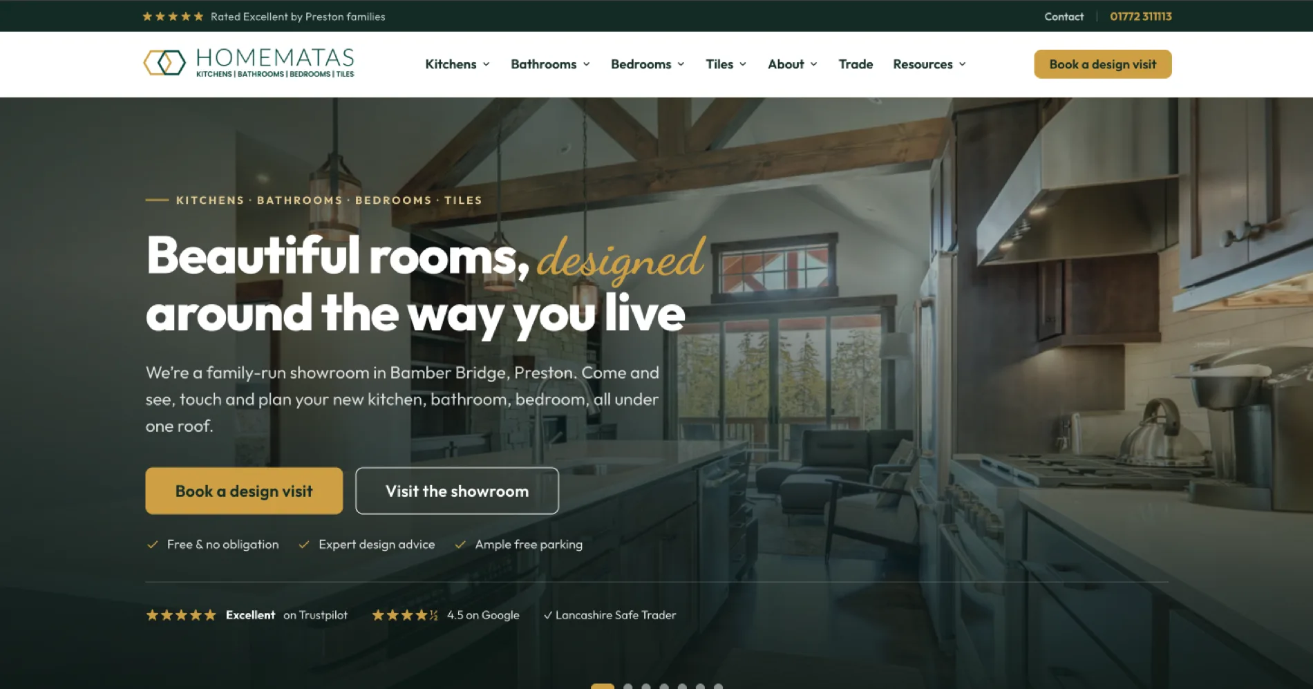 Homematas homepage, after