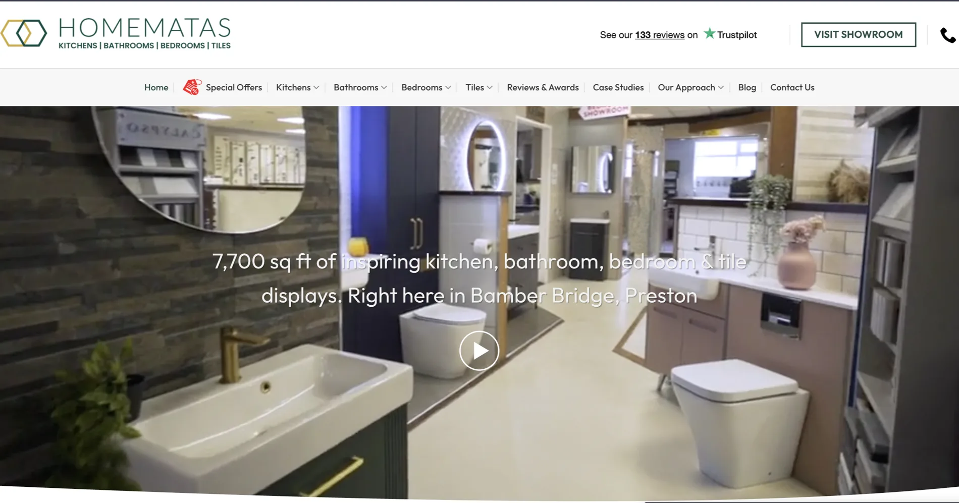 Homematas homepage, before