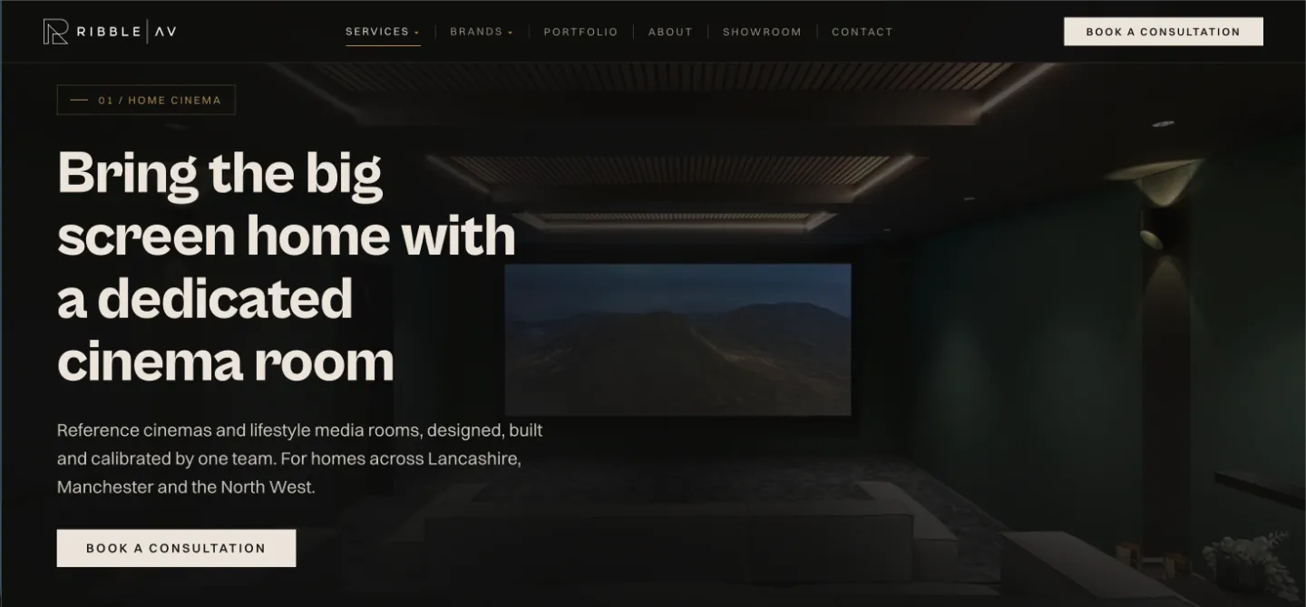 New Ribble AV home cinema page