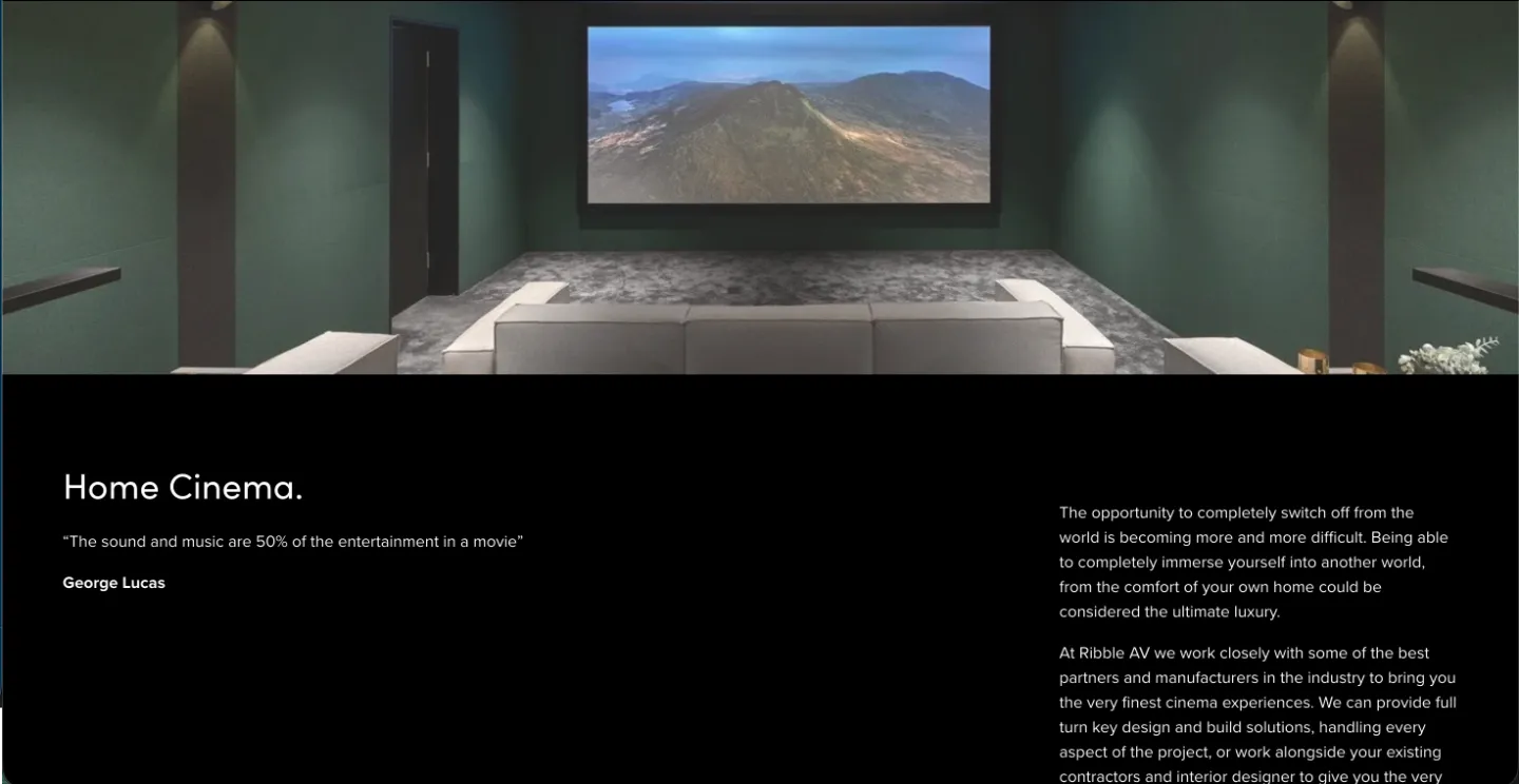 Old Ribble AV home cinema page